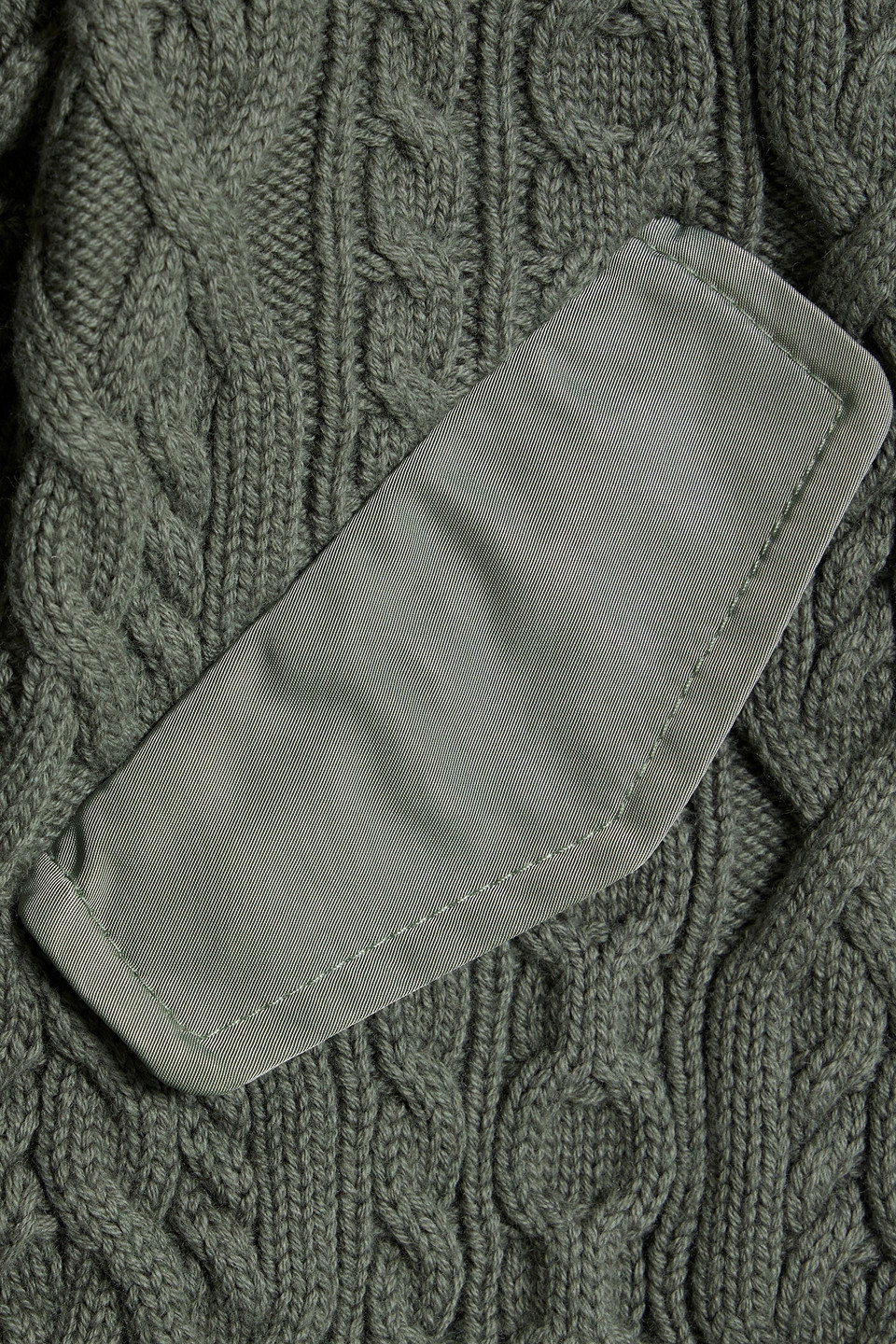 SIMKHAI ROLLINS QUILTED SHELL AND CABLE KNIT BOMBER JACKET