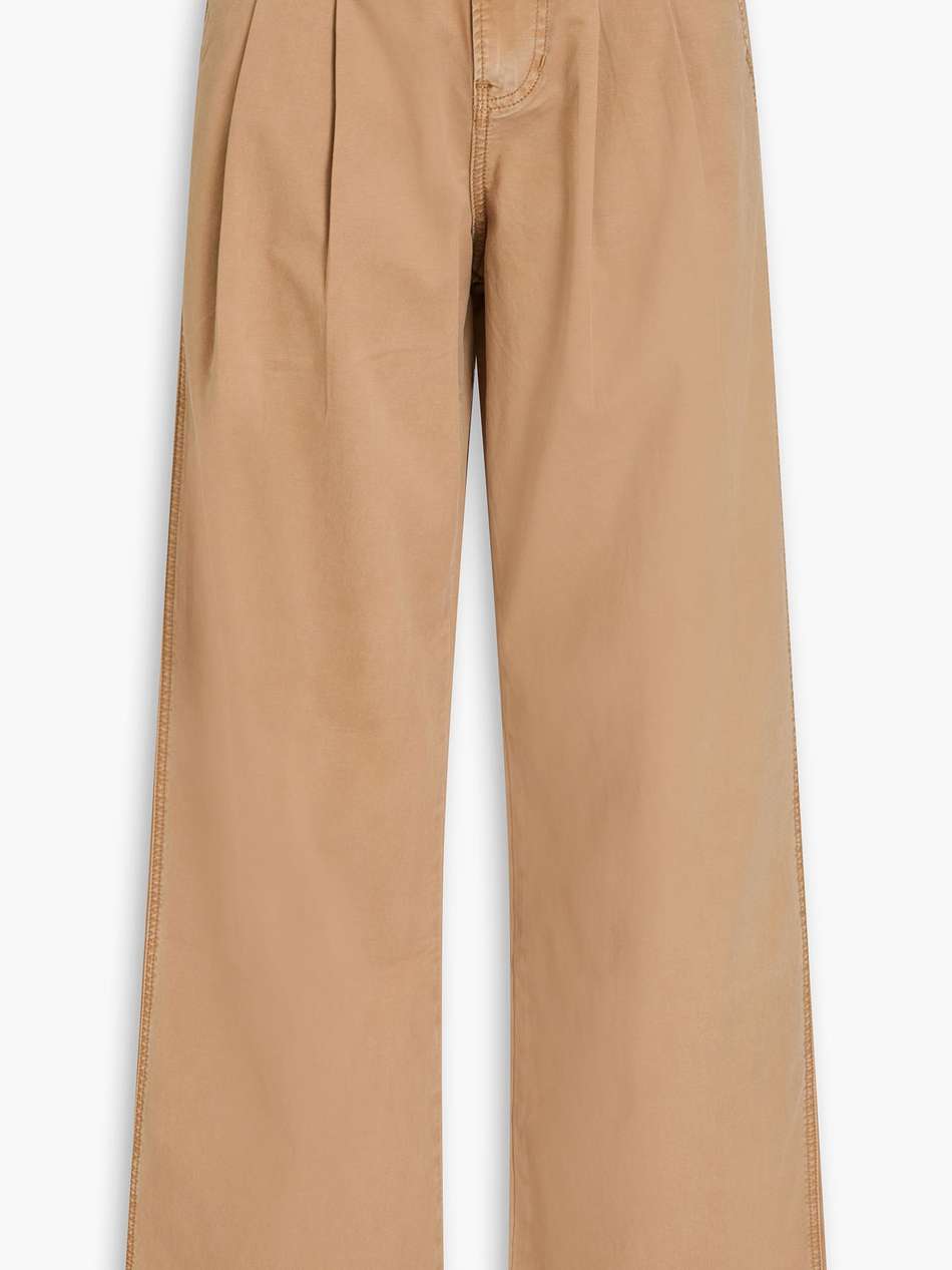 mia stretch-cotton twill wide-leg pants