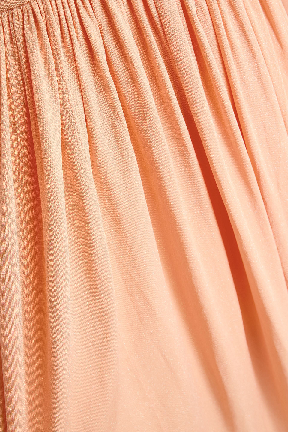 Zimmermann Metallic Stretch-knit Maxi Dress In Pastel Orange