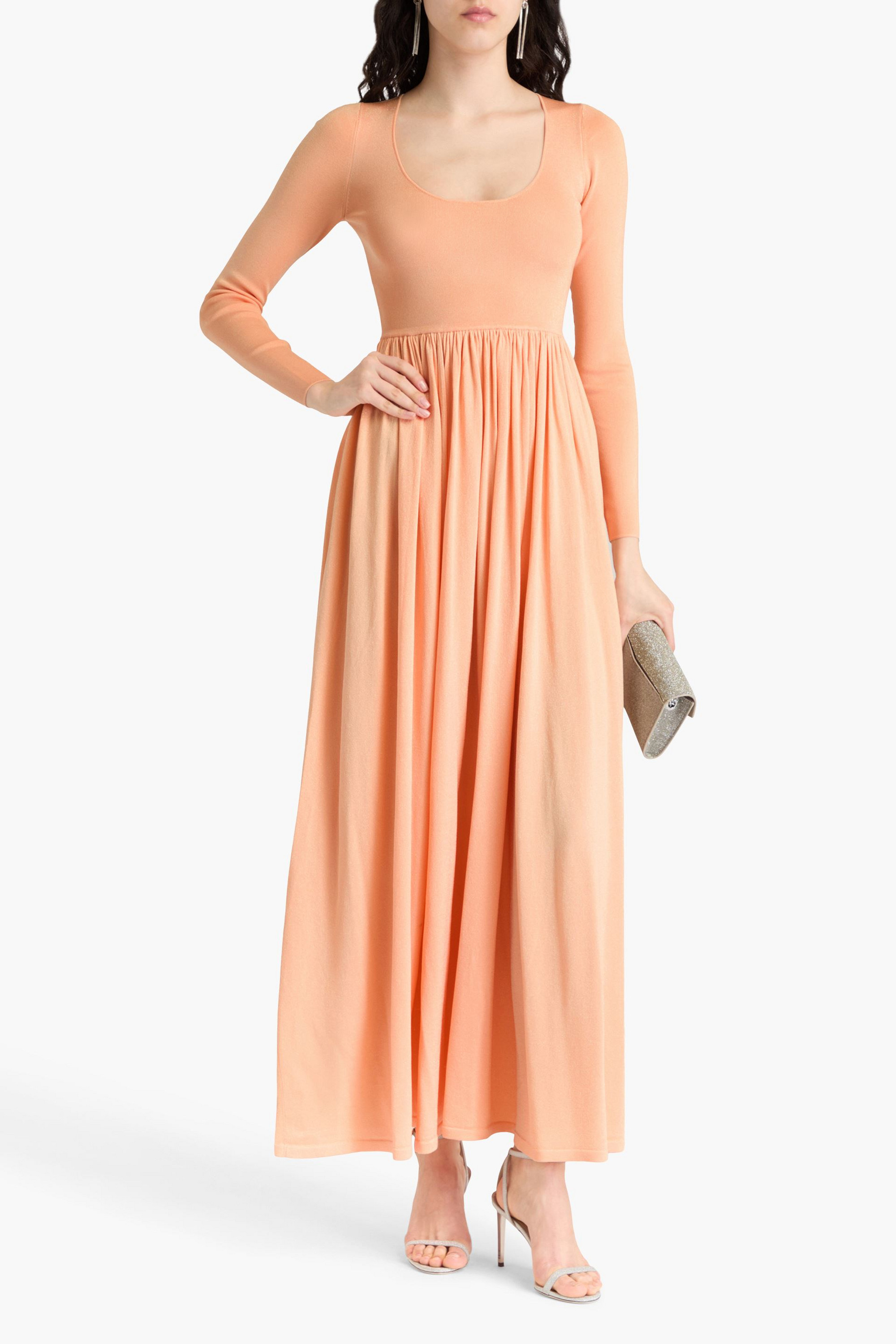 Zimmermann Metallic stretch-knit maxi dress