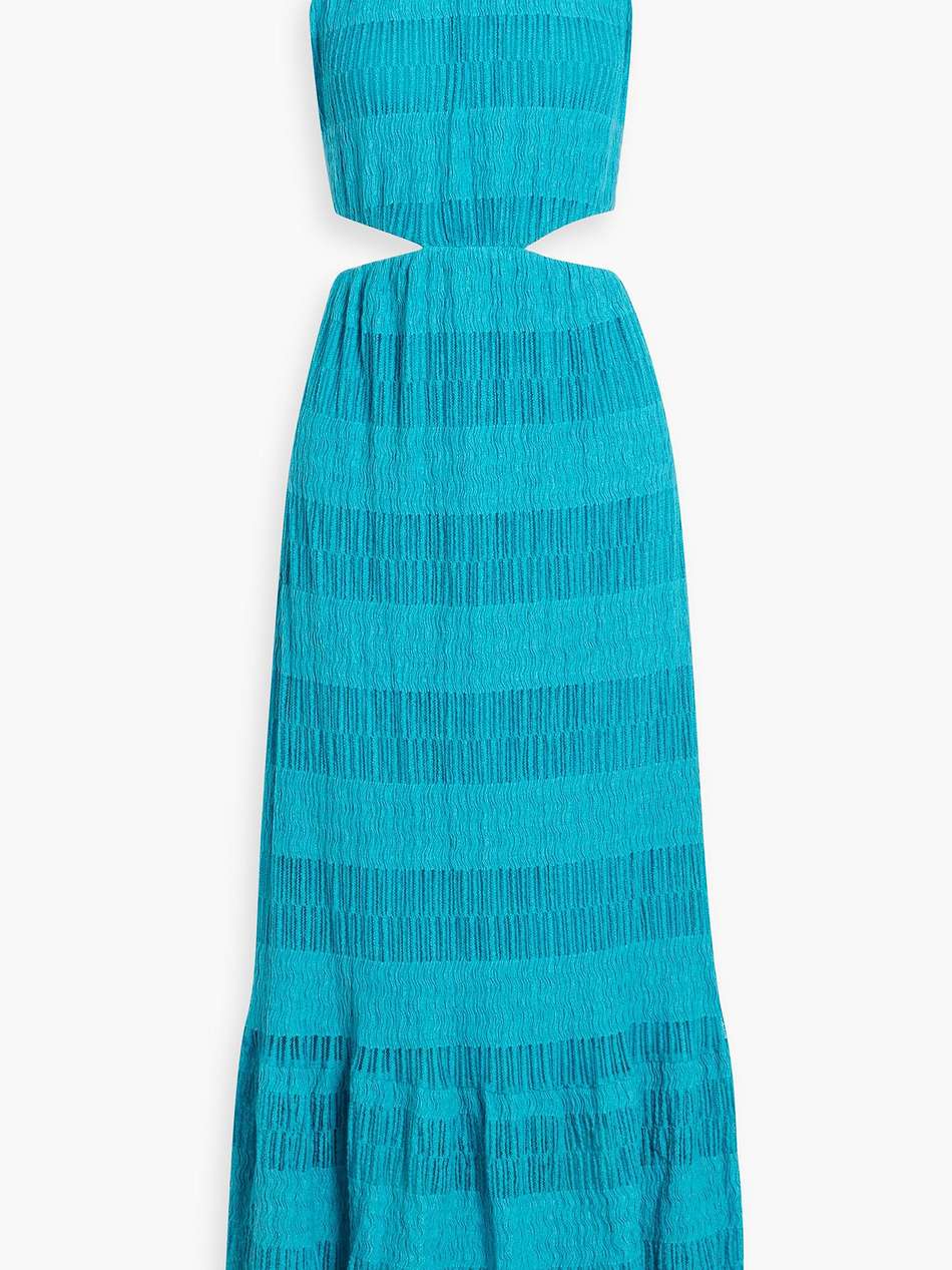 cutout cotton-blend maxi dress
