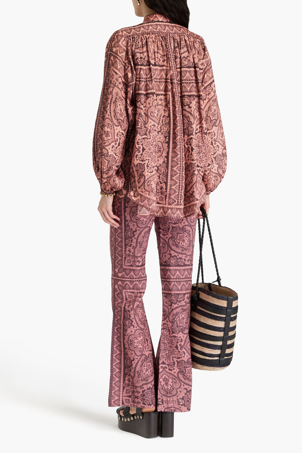 ZIMMERMANN PAISLEY-PRINT RAMIE-GAUZE TUNIC