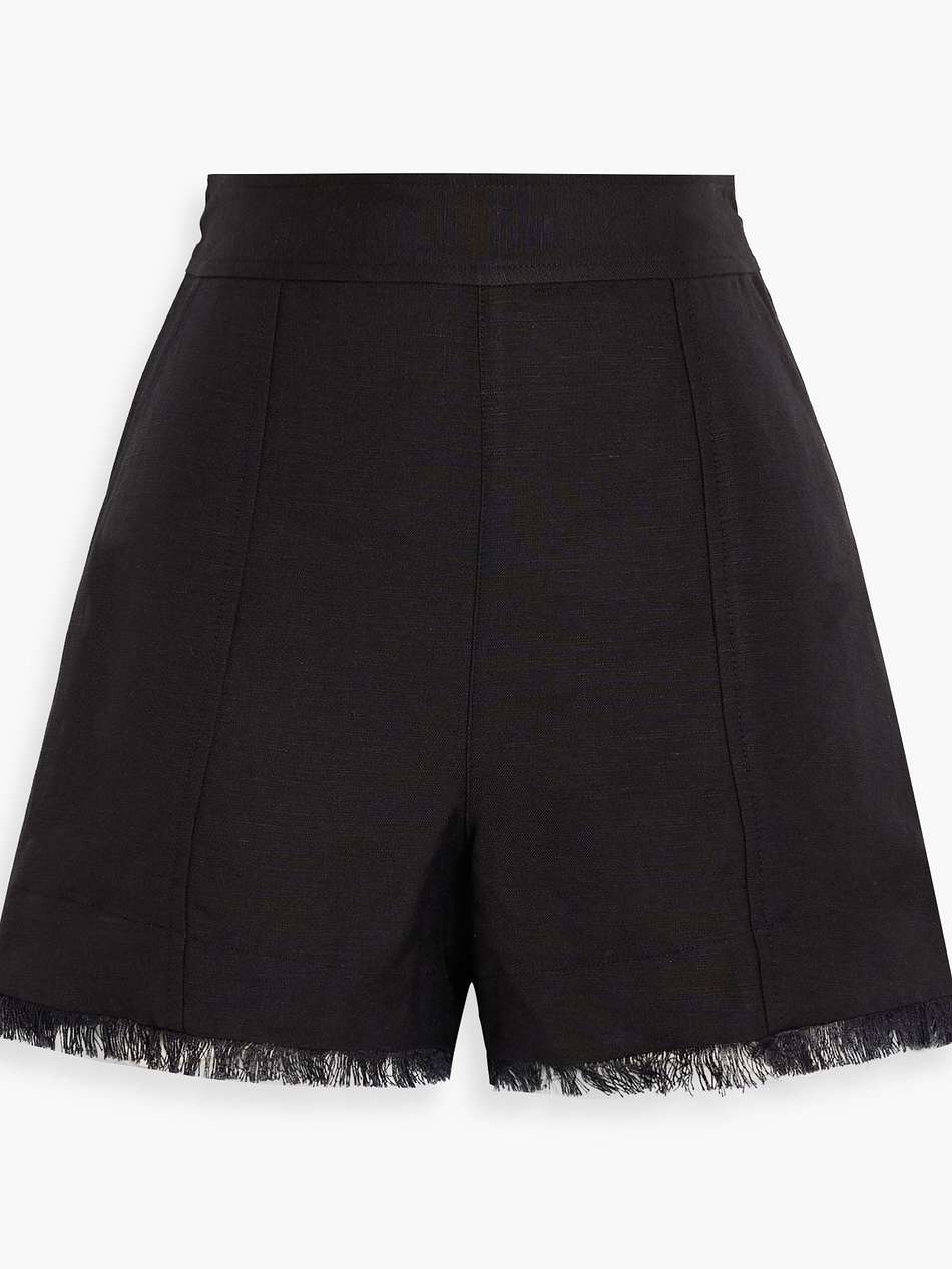 dax frayed linen-blend shorts