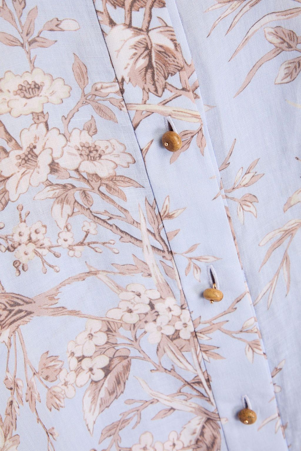 ZIMMERMANN Floral-print ramie shirt
