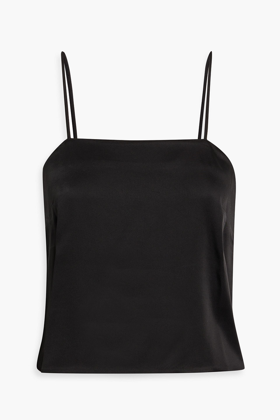 Simkhai Vela Cropped Top Aus Satin In Schwarz