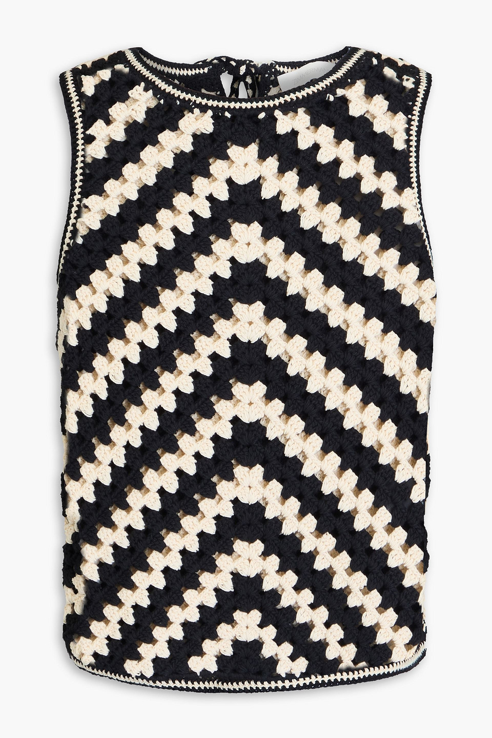 ZIMMERMANN CROPPED CROCHETED COTTON TANK