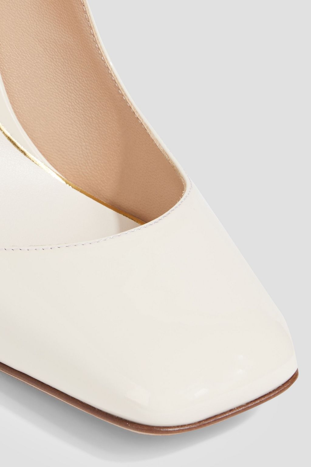 VALENTINO GARAVANI Tan-Go patent-leather pumps