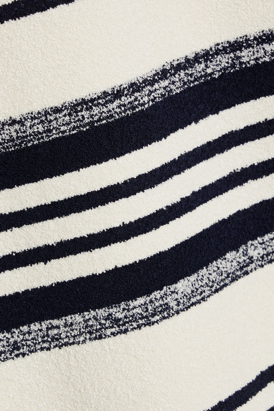 Shop Simkhai Kris Striped Bouclé-knit Mini Dress In Ecru
