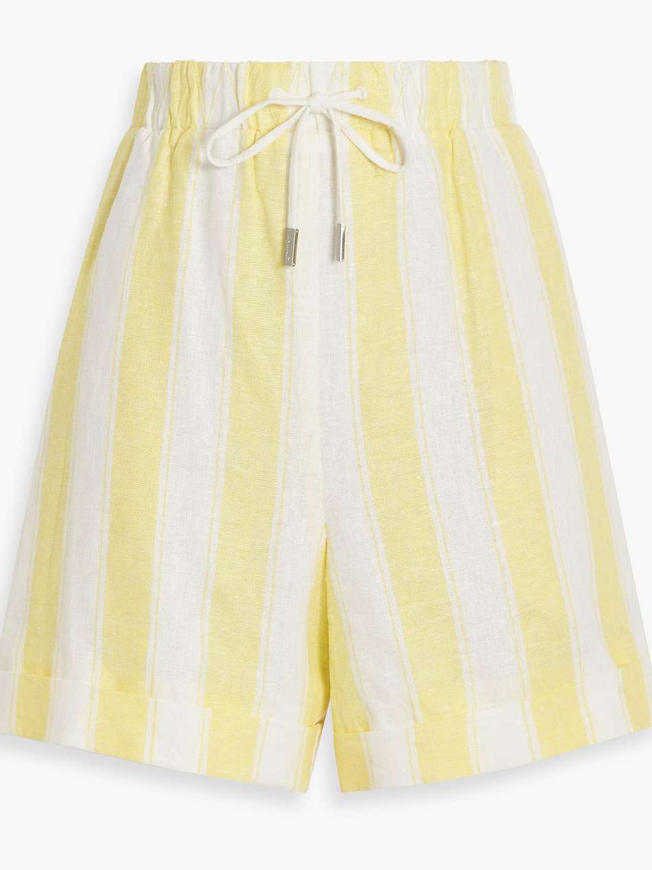 sonny striped linen-blend shorts