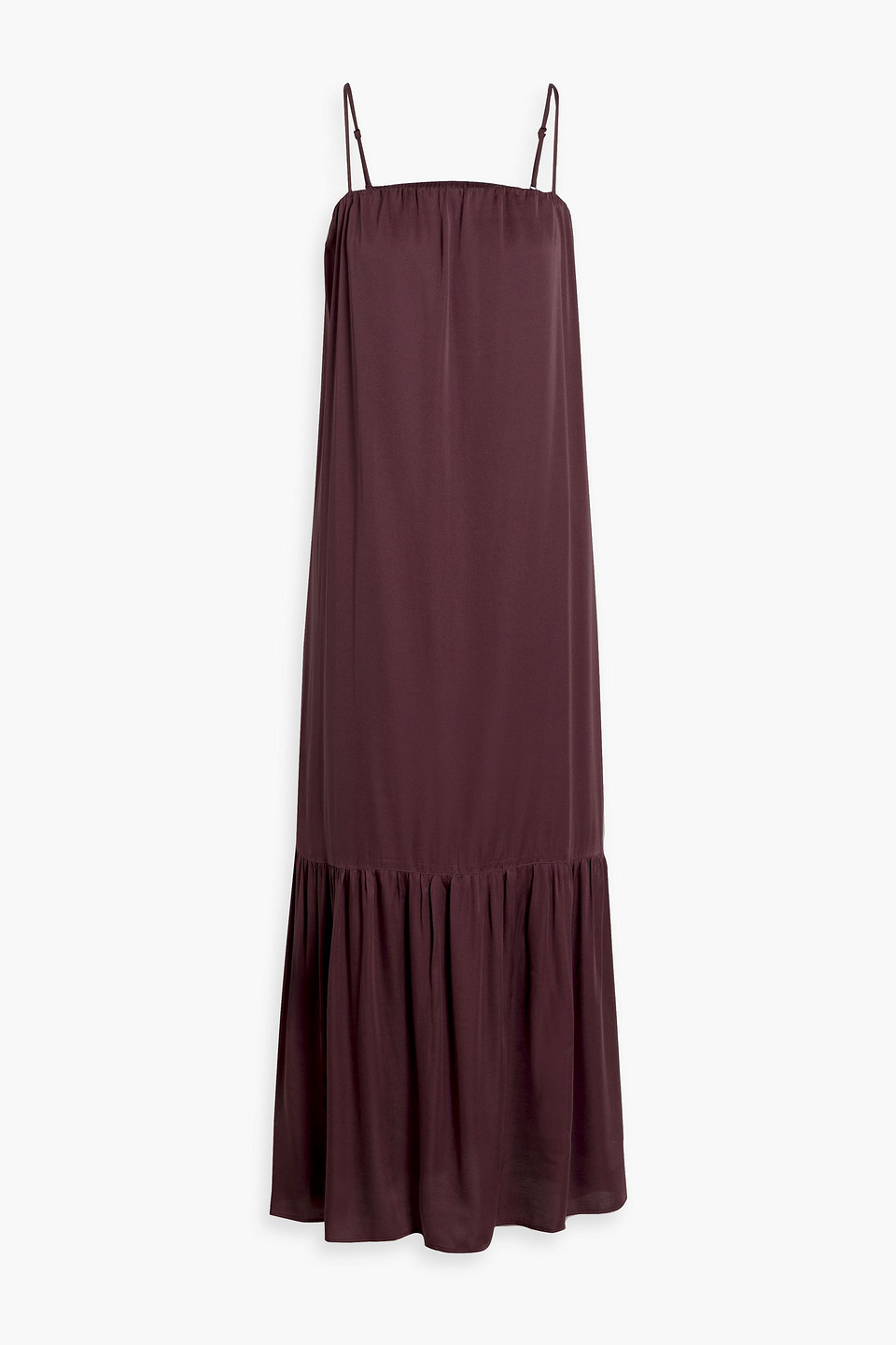 Simkhai Matteau Maxikleid Aus Satin Mit Cut-outs In Rubinrot