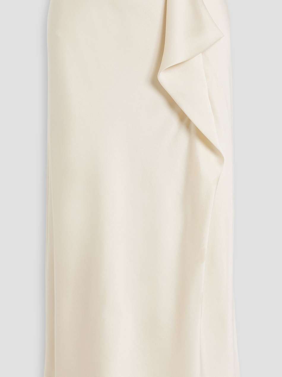 blane draped satin-crepe midi skirt