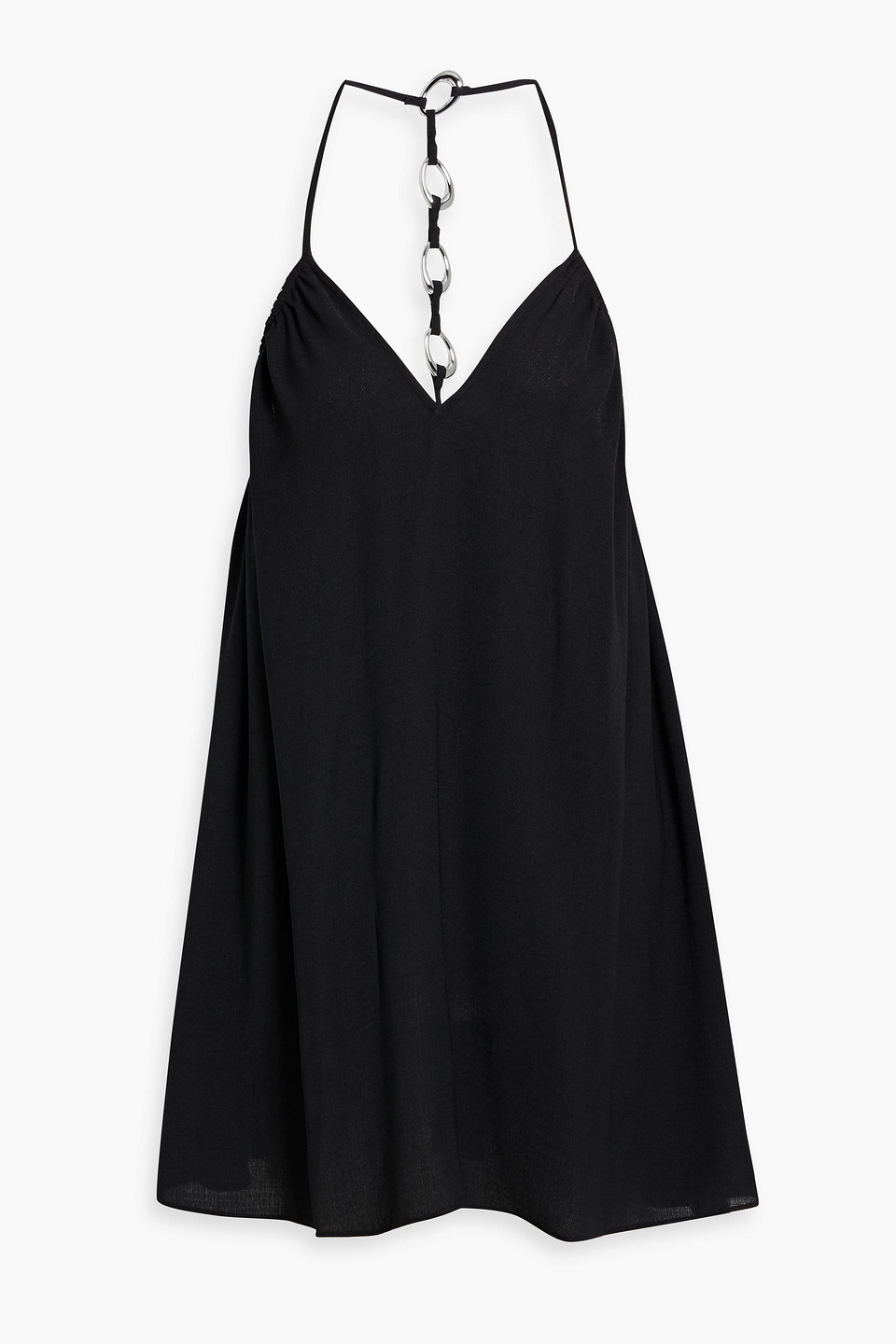 Simkhai Vicki Embellished Gauze Mini Dress In Black