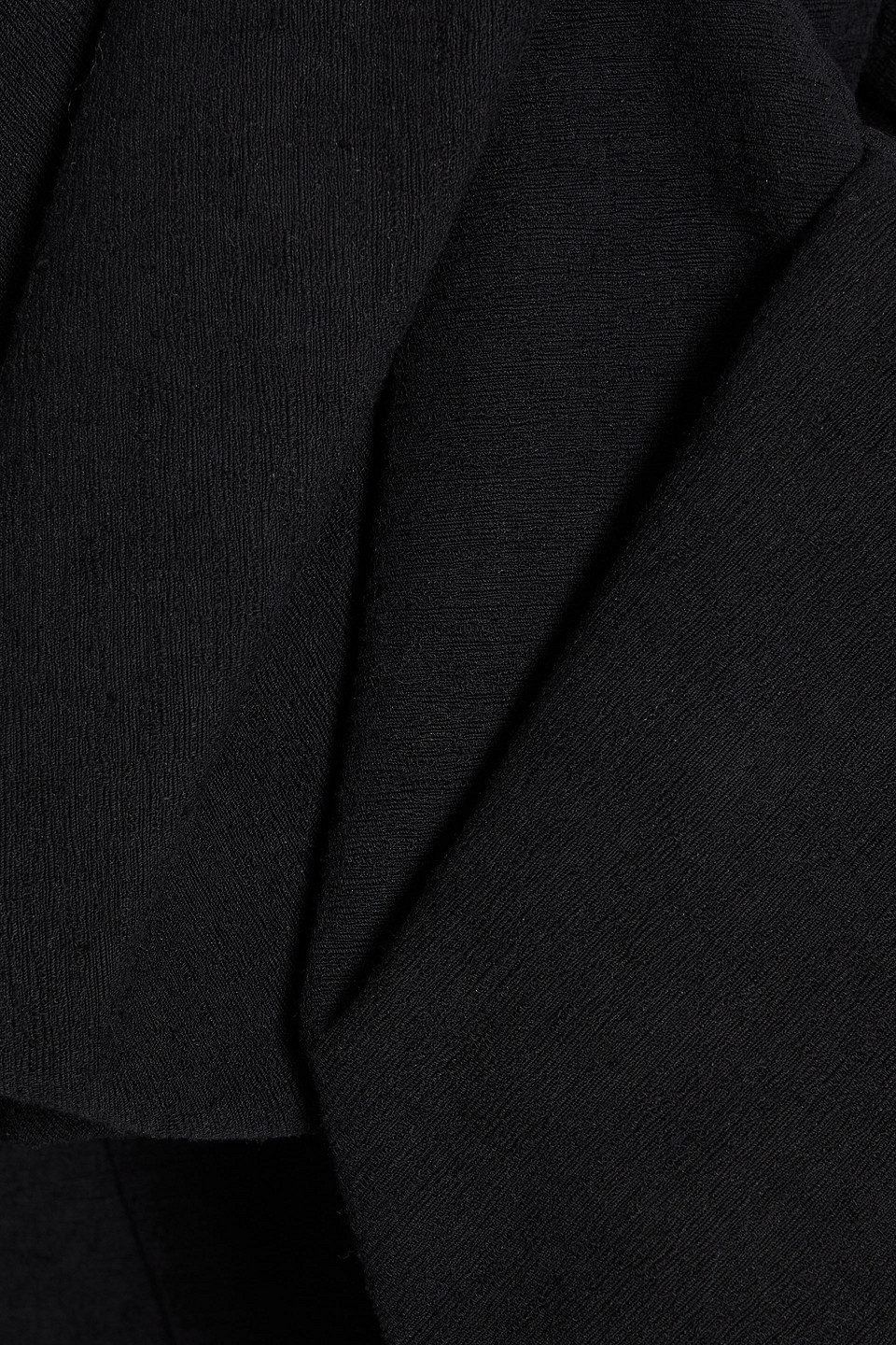 SIMKHAI PUFF COLD-SHOULDER RUFFLED COTTON AND LINEN-BLEND MINI DRESS