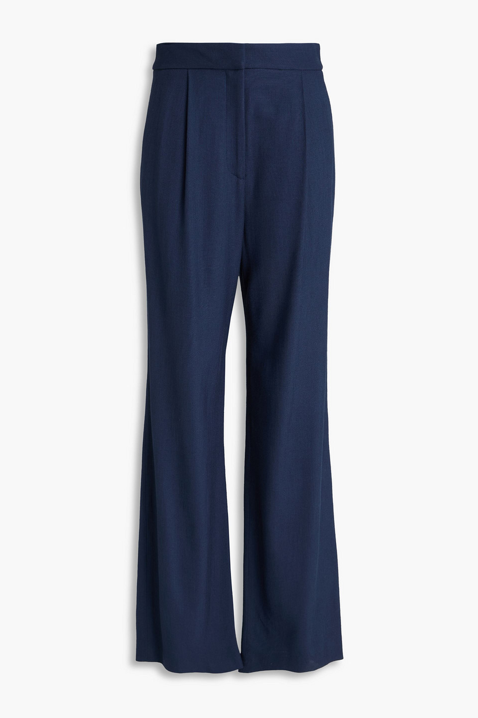 Veronica Beard Robinne Woven Wide-leg Trousers In Navy