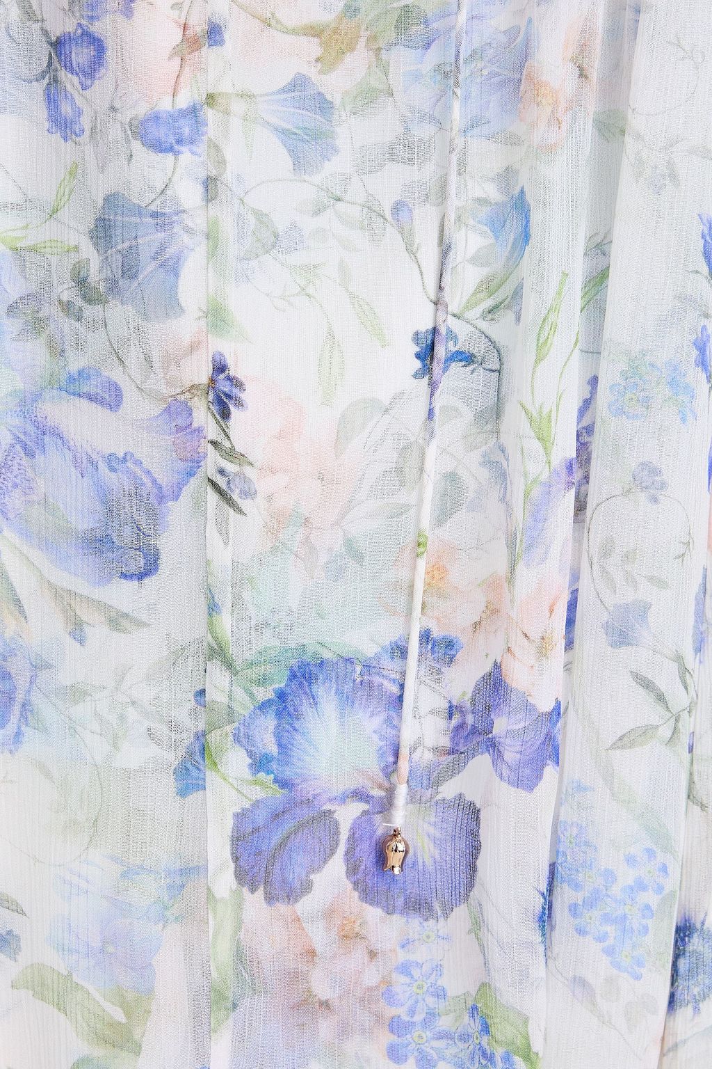ZIMMERMANN Ruffled floral-print crepon top