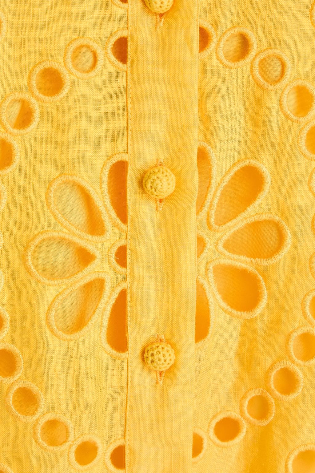 ZIMMERMANN قميص من الكتّان بتطريز إنجليزي