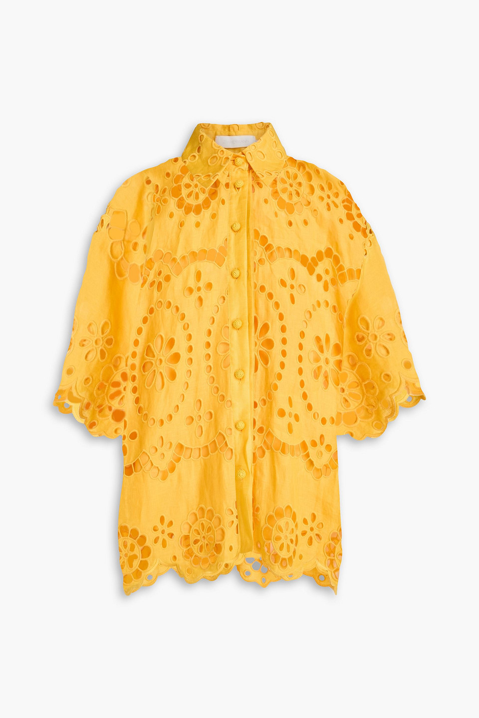 ZIMMERMANN BRODERIE ANGLAISE LINEN SHIRT