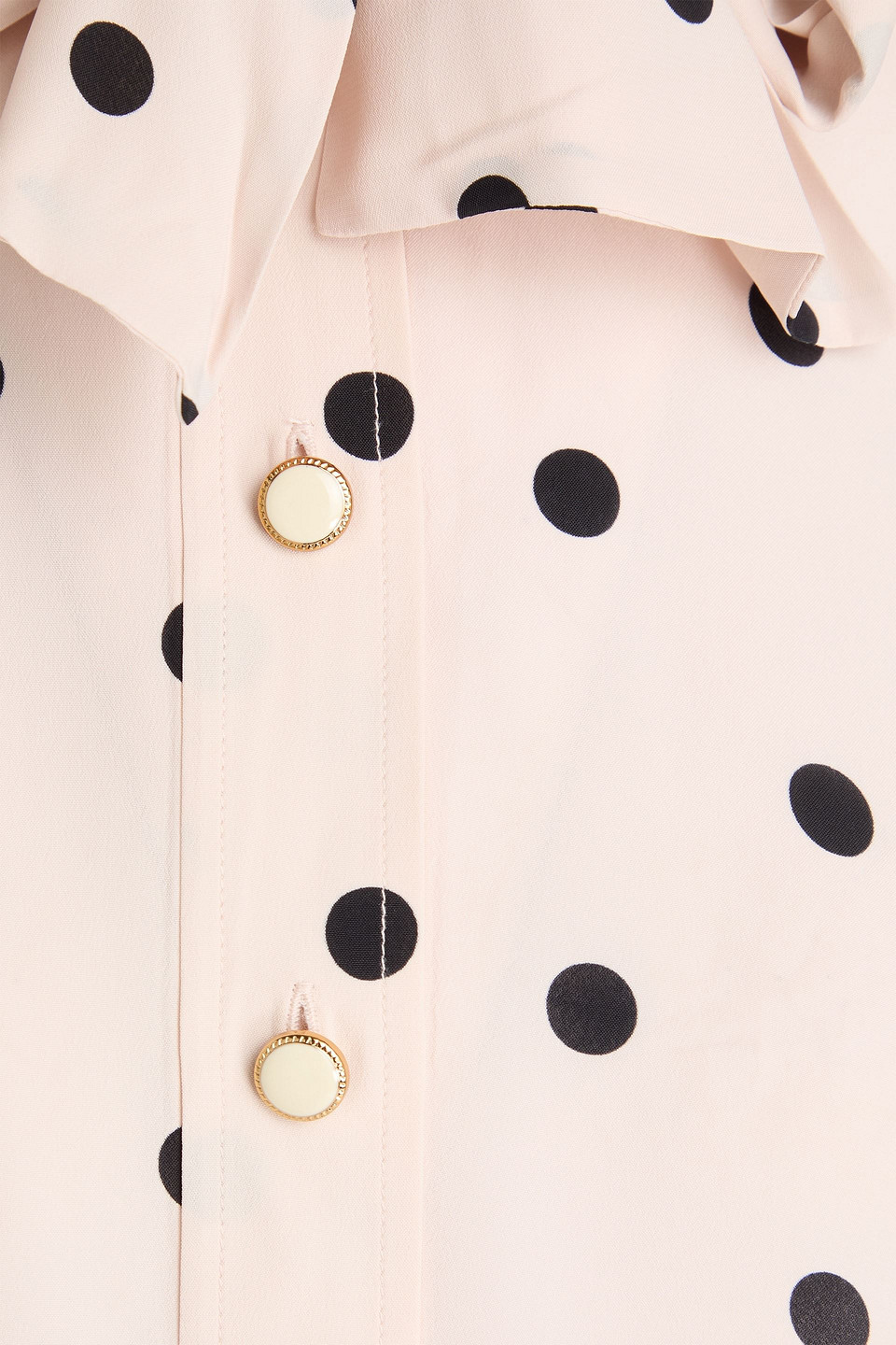 ZIMMERMANN PUSSY-BOW POLKA-DOT CREPE DE CHINE BLOUSE