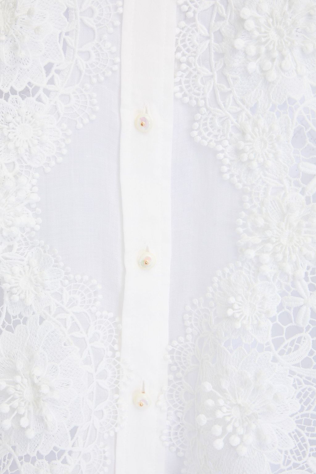 ZIMMERMANN Guipure lace ramie shirt