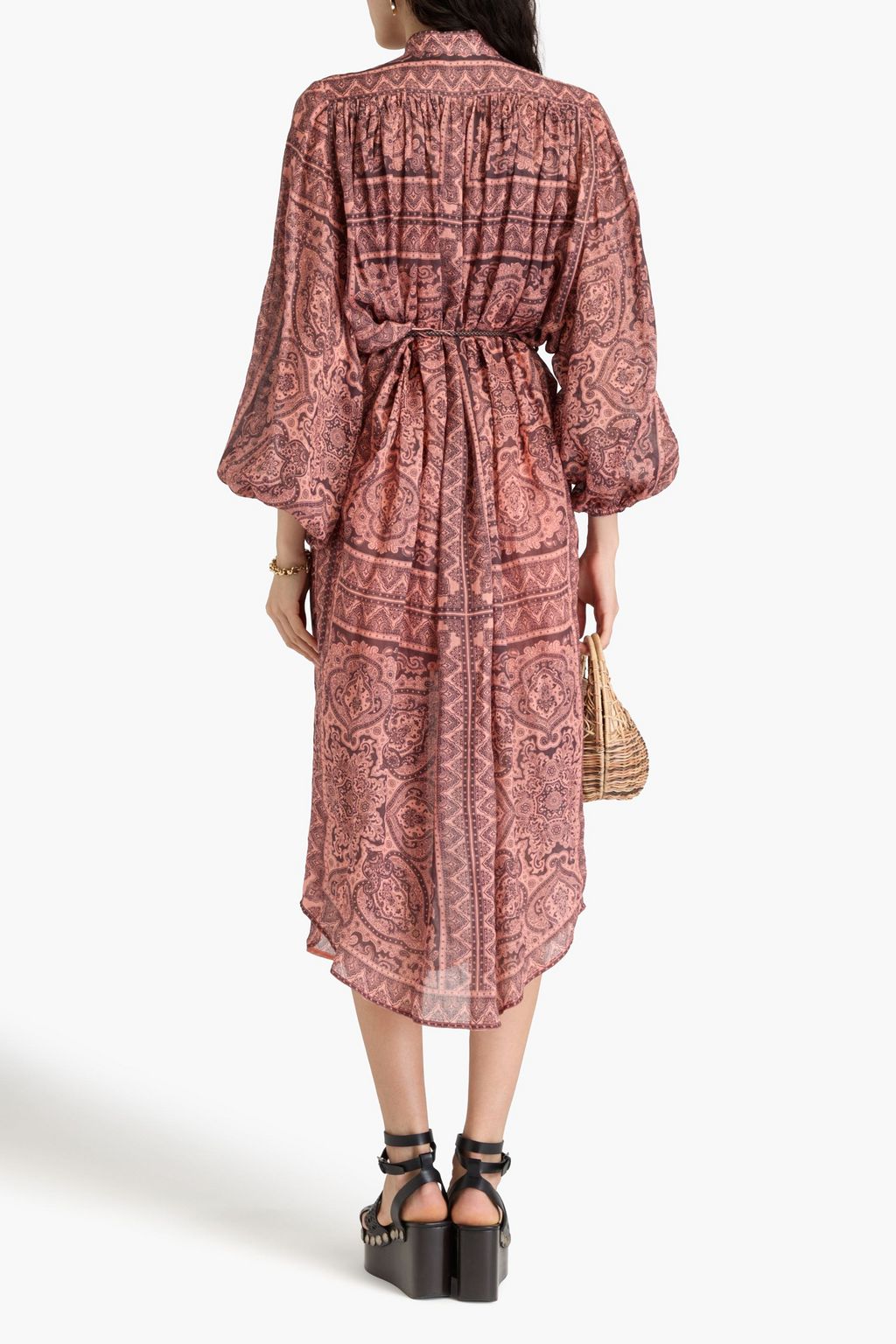 ZIMMERMANN ラミー ミディワンピース ペイズリープリント