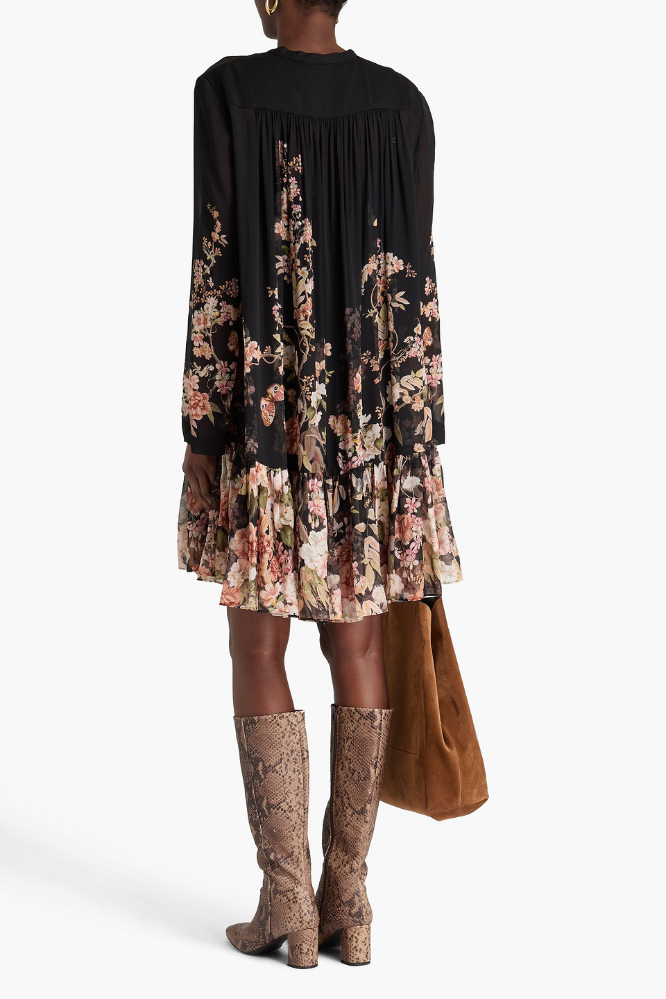 ZIMMERMANN FLORAL-PRINT GEORGETTE MINI DRESS