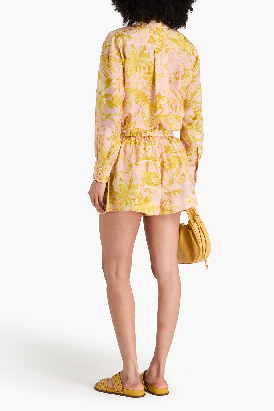 ZIMMERMANN OVERSIZED FLORAL-PRINT SILK-VOILE SHIRT