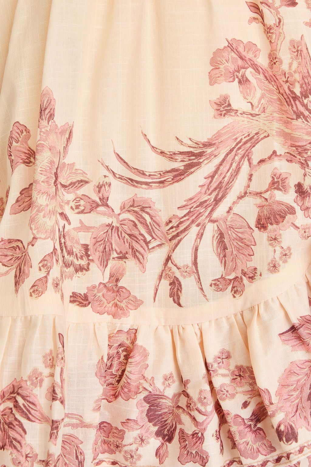 ZIMMERMANN Floral-print cotton mini wrap dress