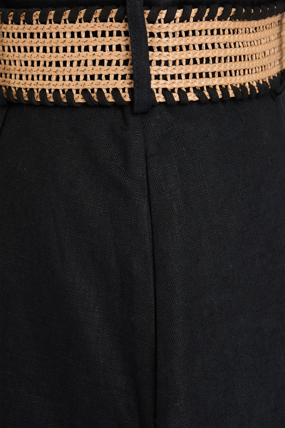 ZIMMERMANN BELTED LINEN SHORTS