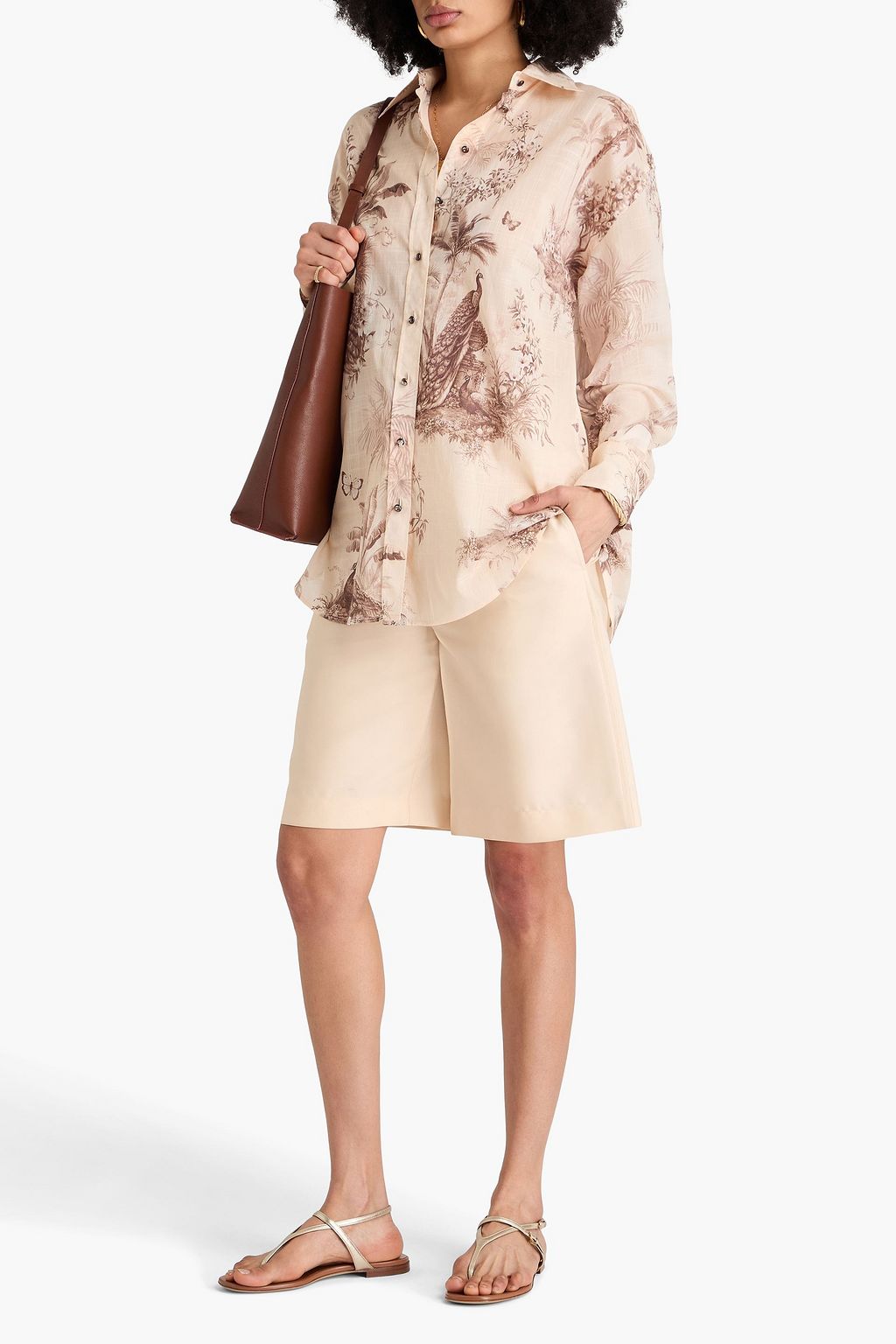 ZIMMERMANN Waverly Hemd aus Baumwolle mit floralem Print