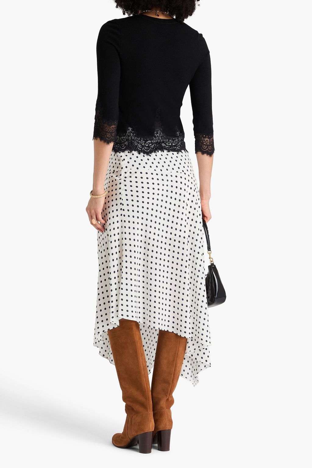 ZIMMERMANN Lace-trimmed wool top