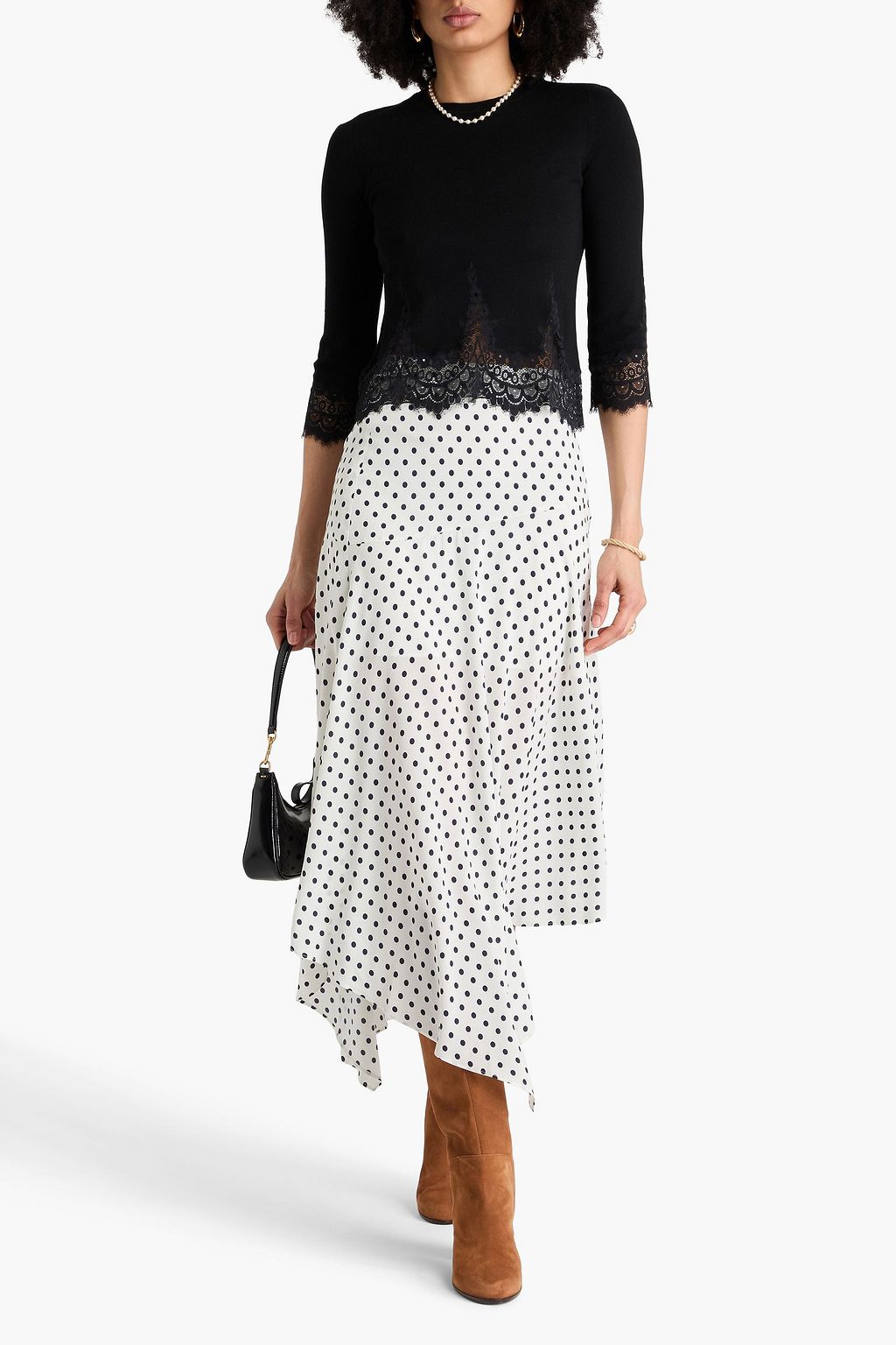 ZIMMERMANN Lace-trimmed wool top