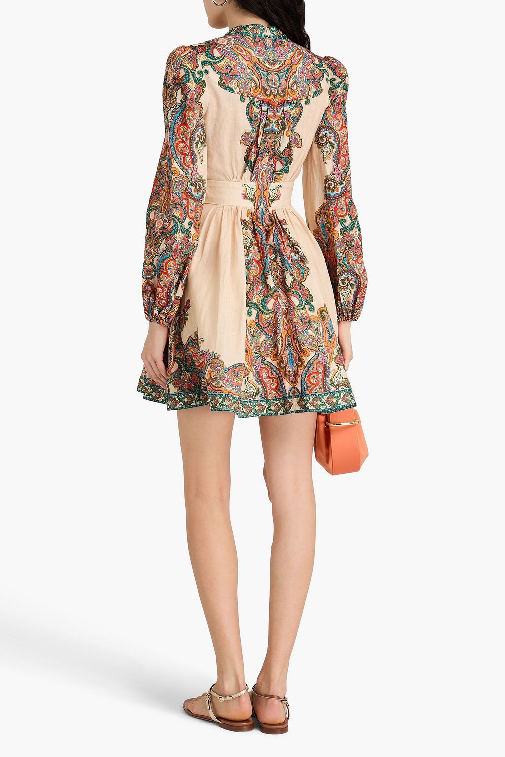 ZIMMERMANN Paisley-print linen mini dress