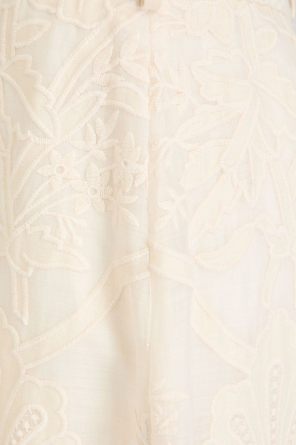 ZIMMERMANN تنورة متوسط الطول من كتّان شبكي بتصميم مطرّز