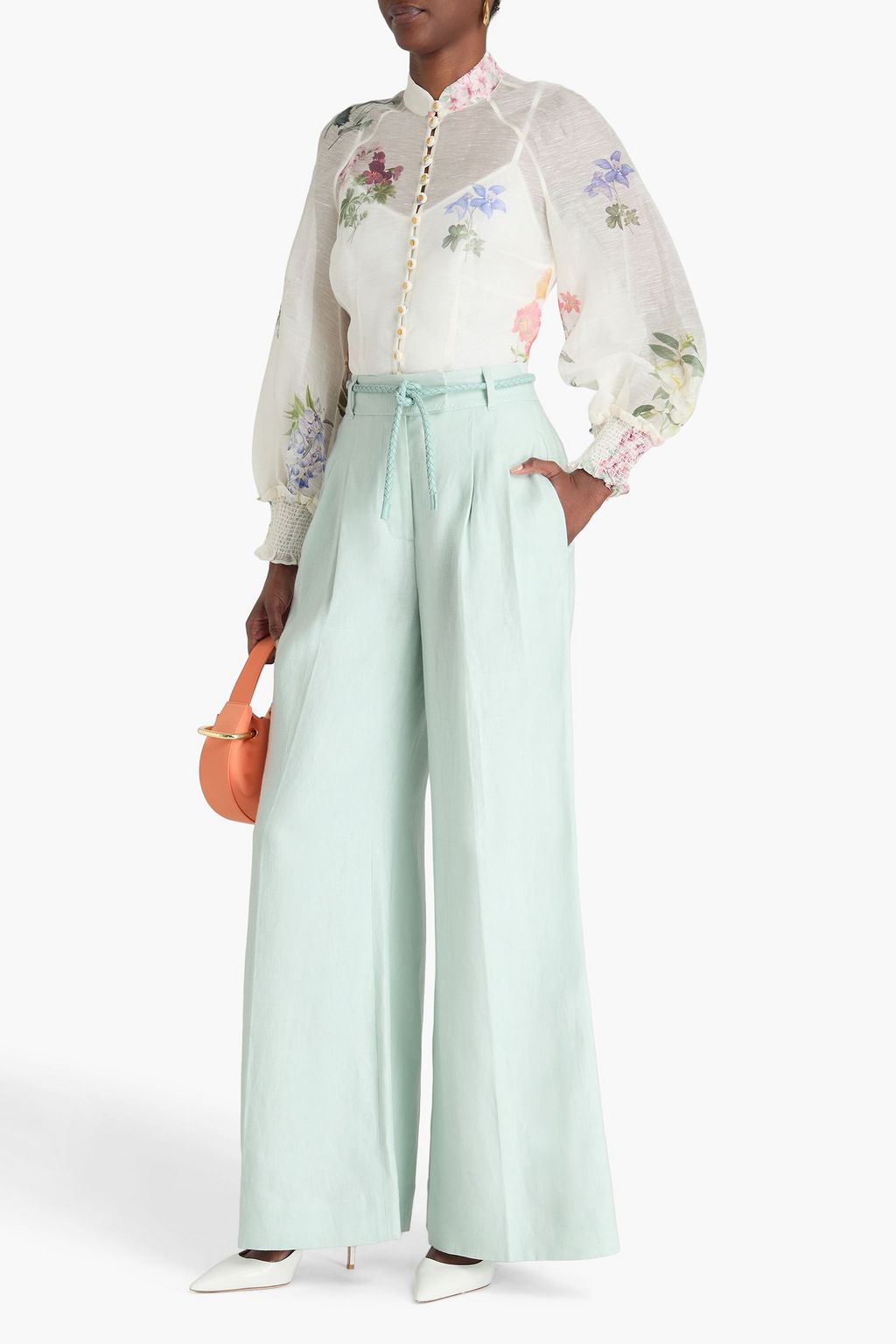 ZIMMERMANN Linen wide-leg pants