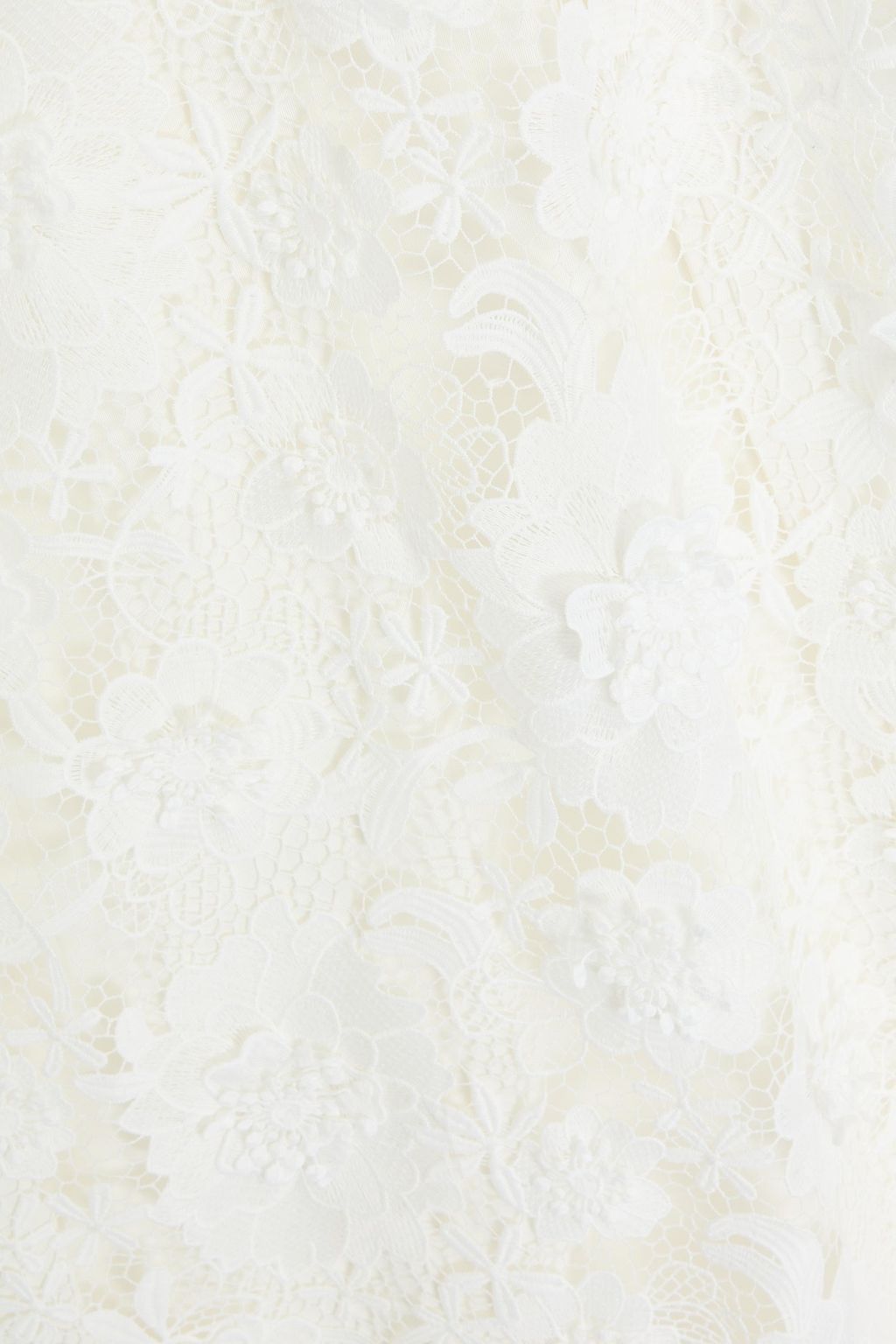 ZIMMERMANN Belted guipure lace midi dress