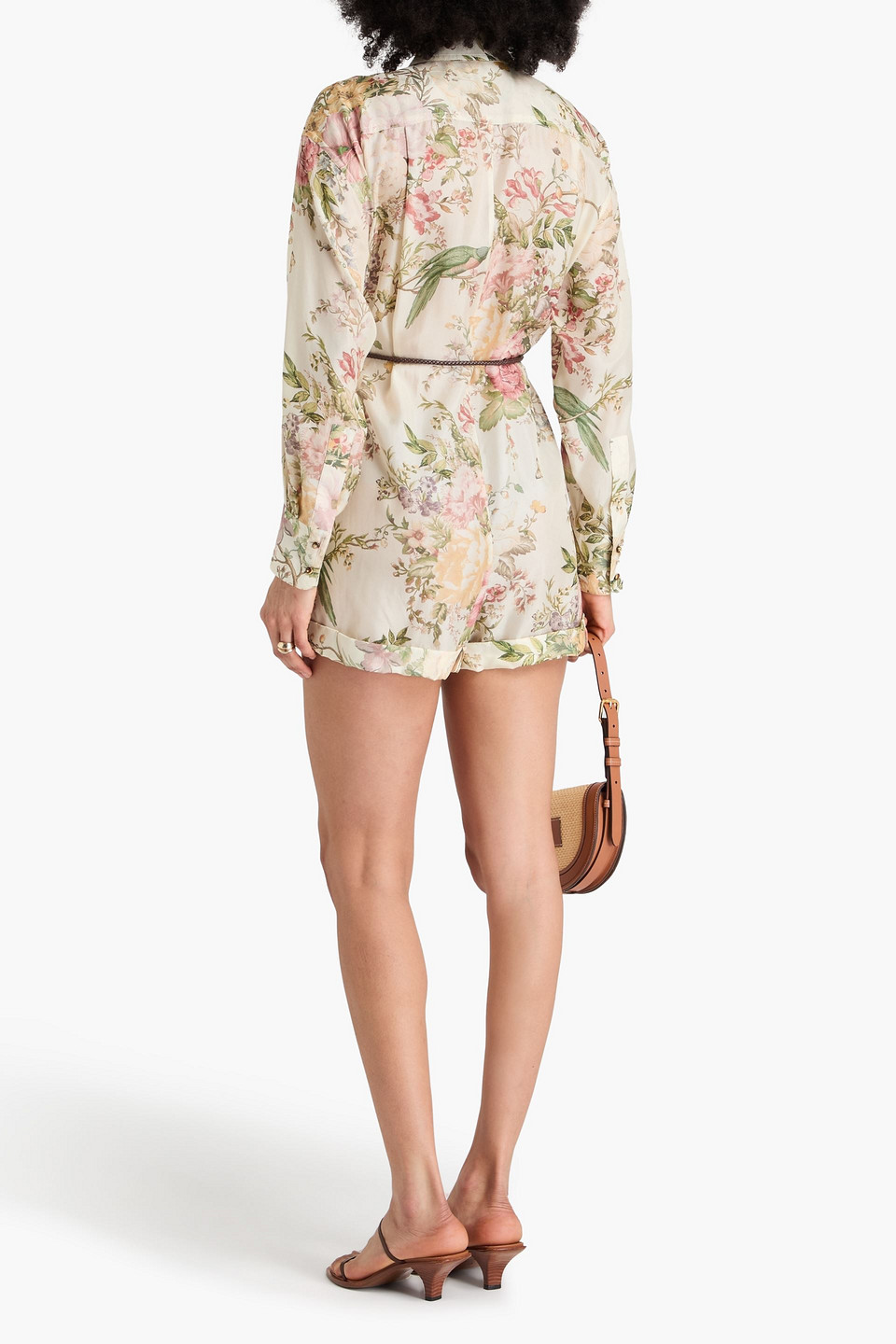 Zimmermann Waverly Short Printed Jumpsuit In Multicolor