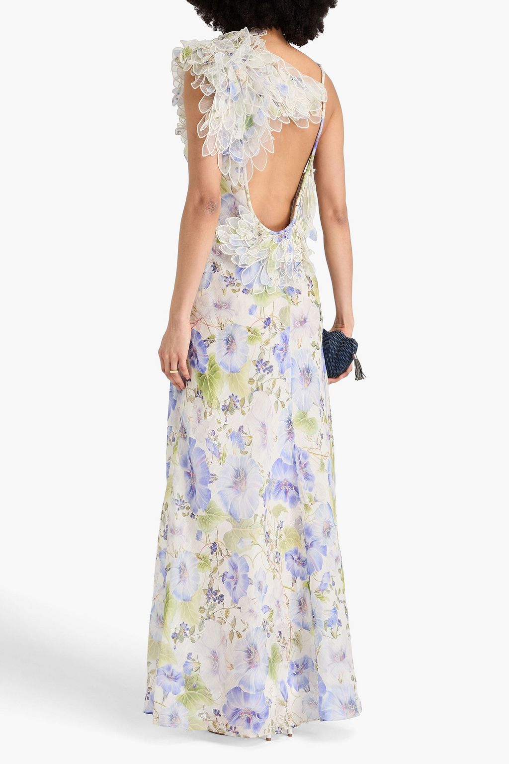 ZIMMERMANN Cutout floral-print linen and silk-blend gown