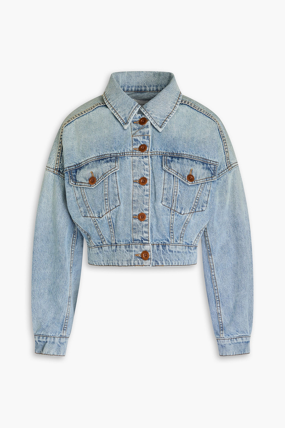 zimmermann - cropped denim jacket - blue - 3