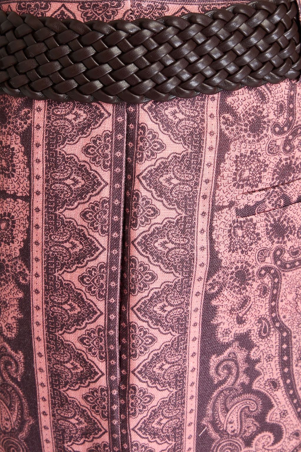 ZIMMERMANN Belted paisley-print linen flared pants