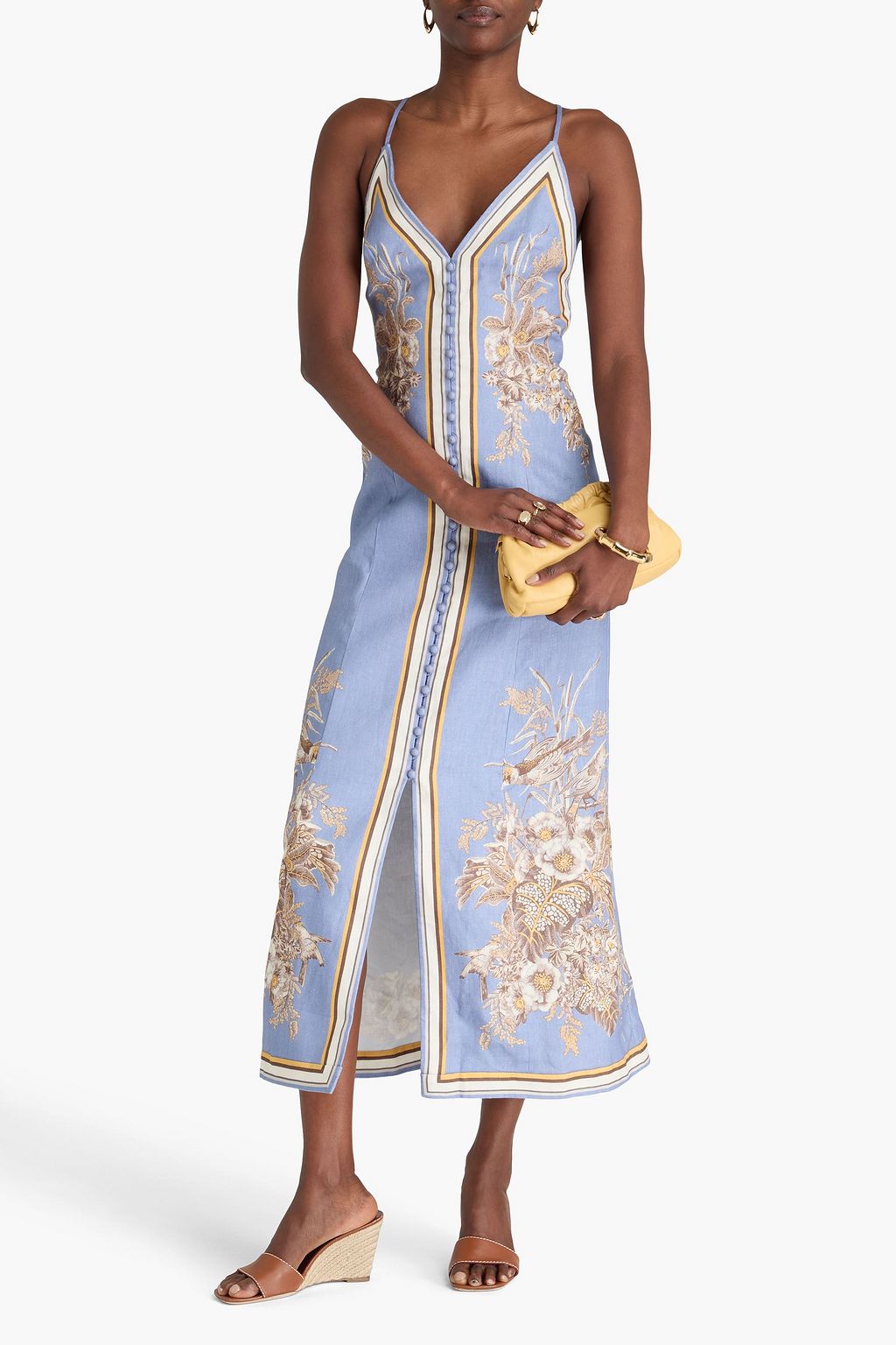 ZIMMERMANN Floral-print linen maxi dress