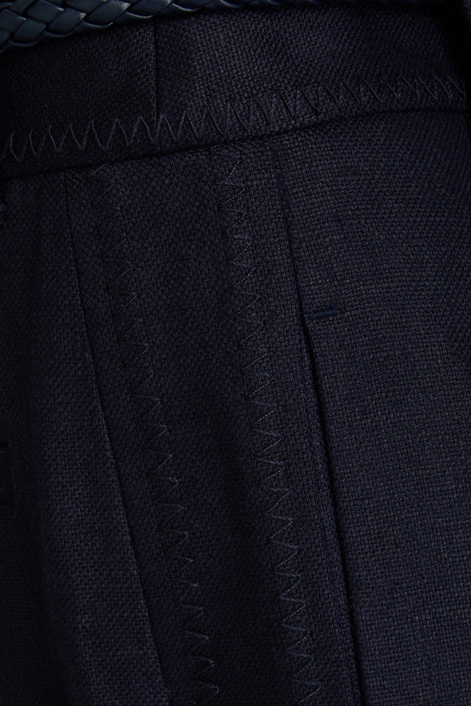 Zimmermann Linen Wide-leg Pants In Navy