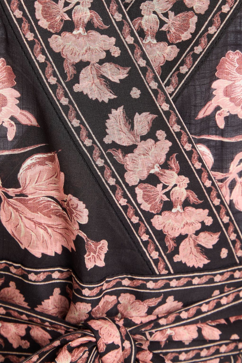 ZIMMERMANN Maxi-Wickelkleid aus Baumwolle mit floralem Print