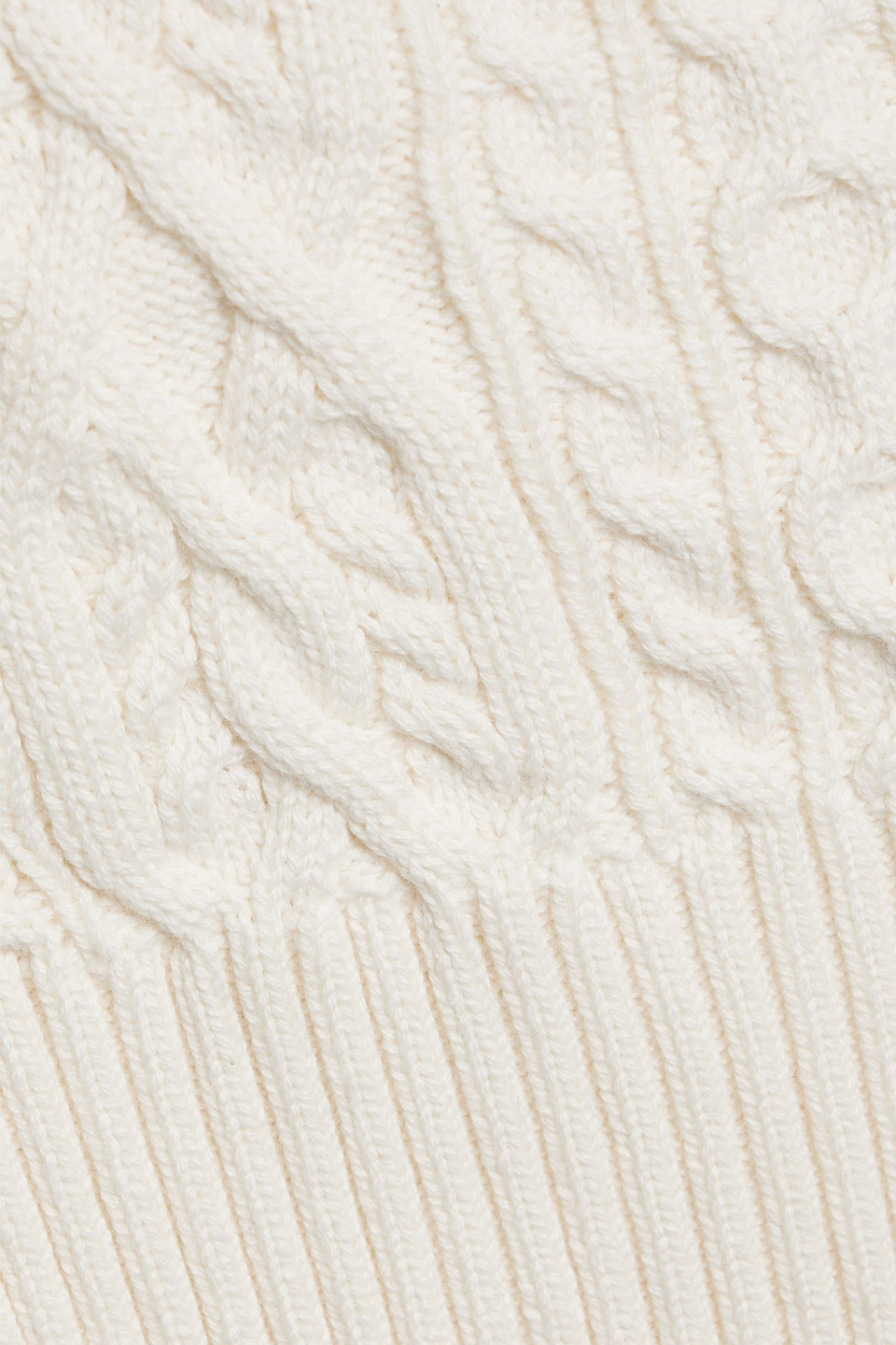 Simkhai Ripley Quilted Shell And Cable-knit Mini Skirt In Ivory