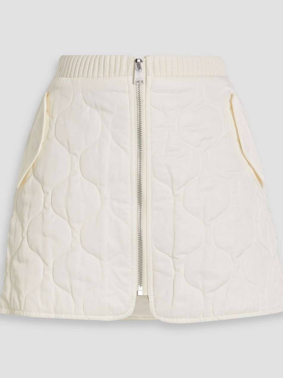ripley quilted shell and cable-knit mini skirt
