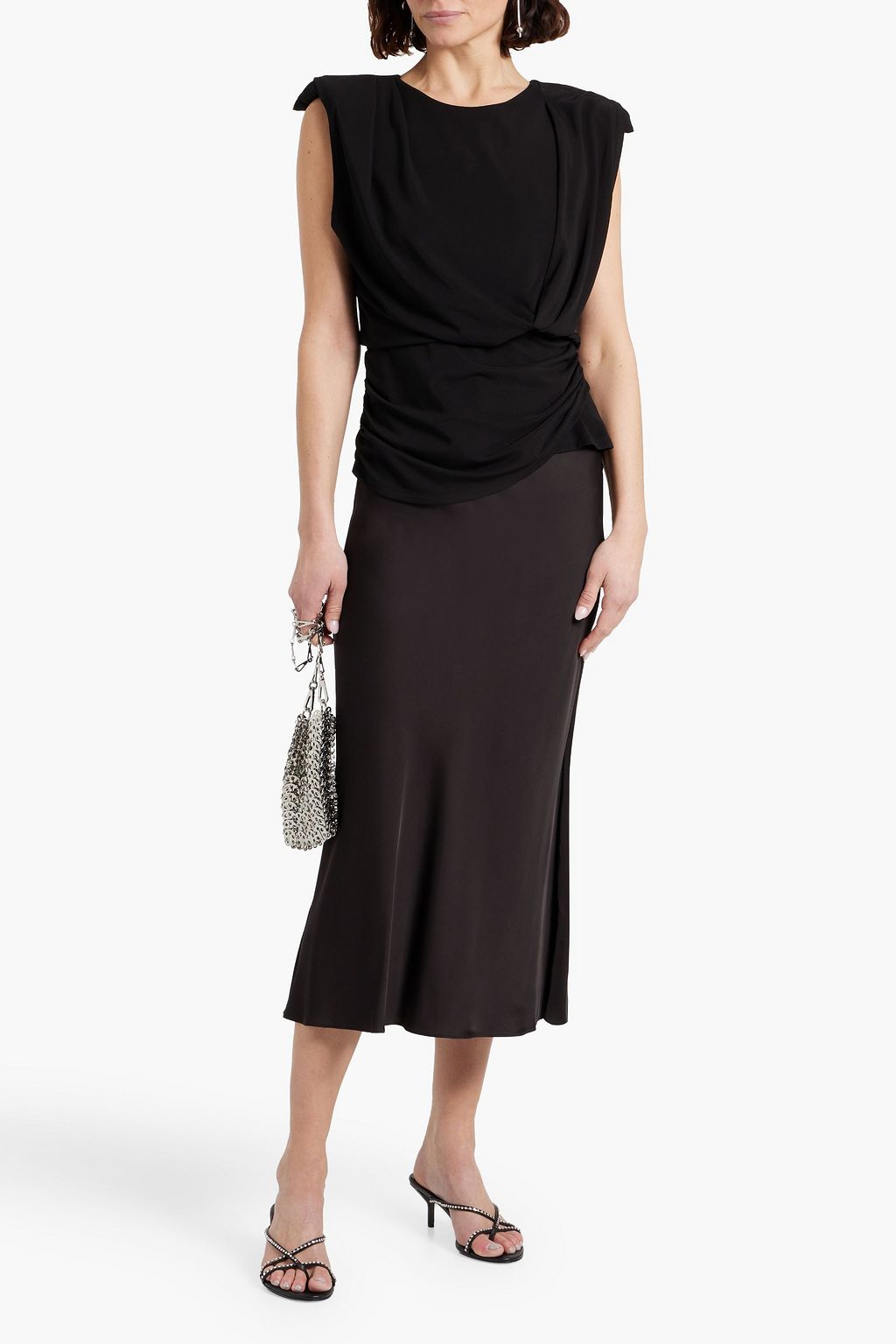 SIMKHAI Daton ruched stretch-jersey top
