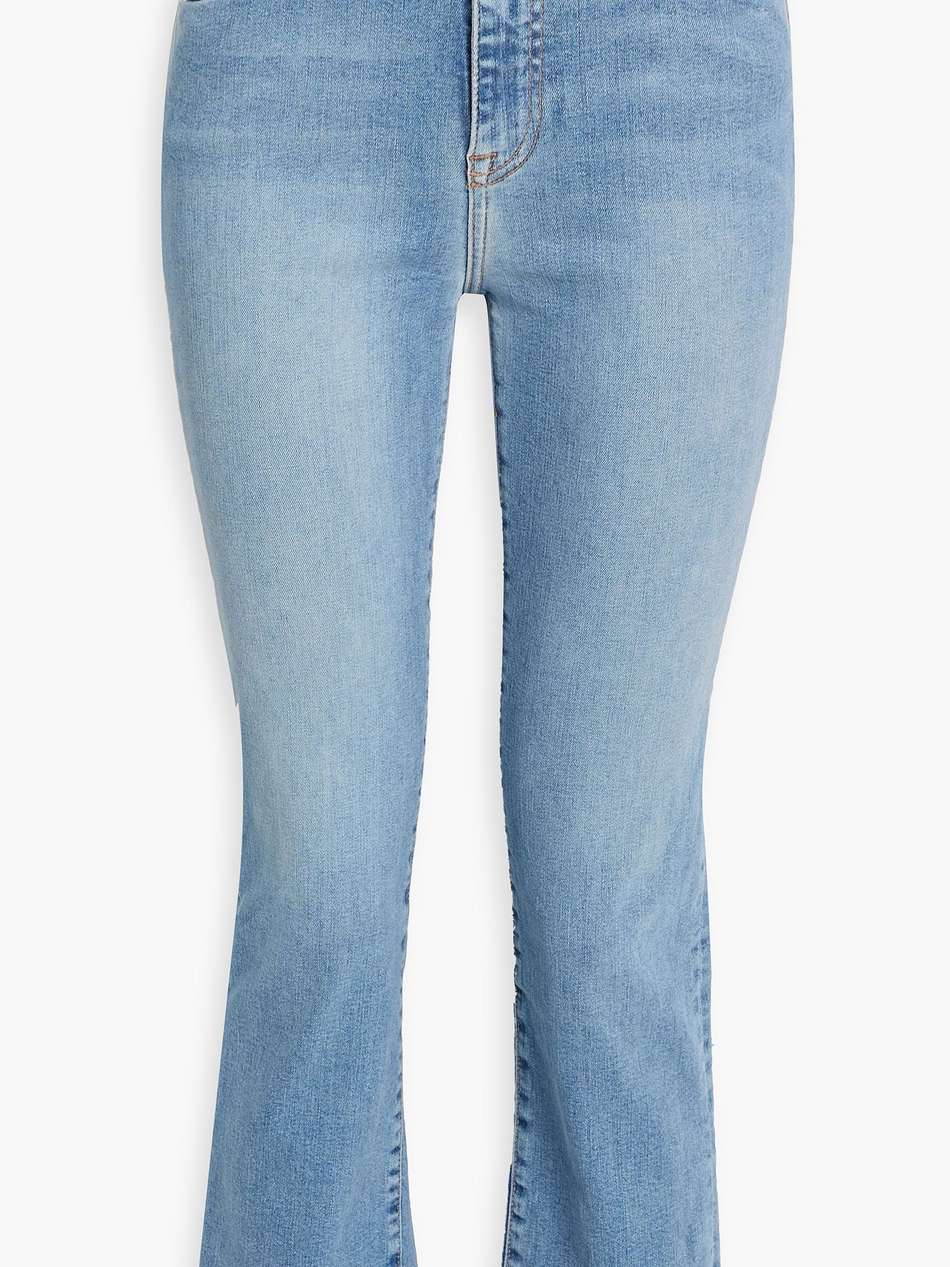 river frayed high-rise straight-leg jeans