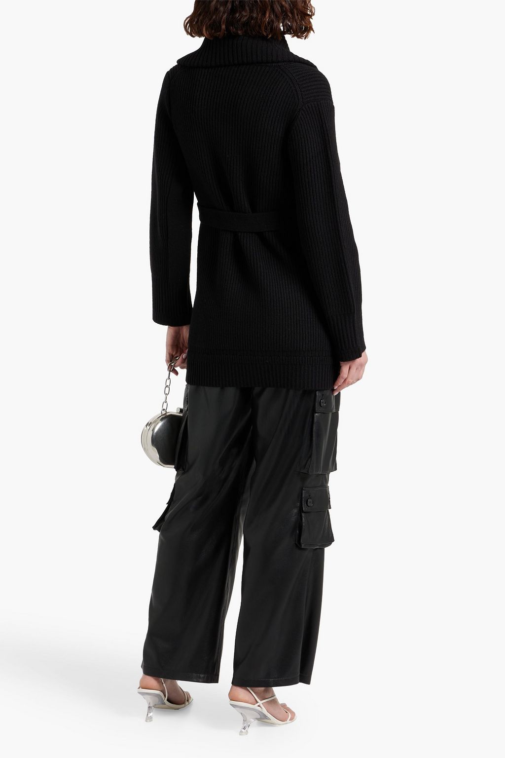 SIMKHAI Romani ribbed wool-blend cardigan