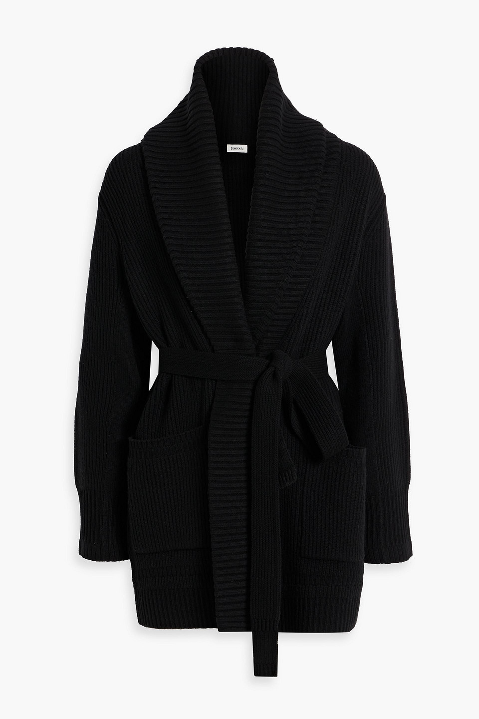 Simkhai Romani Ribbed Wool-blend Cardigan In Black