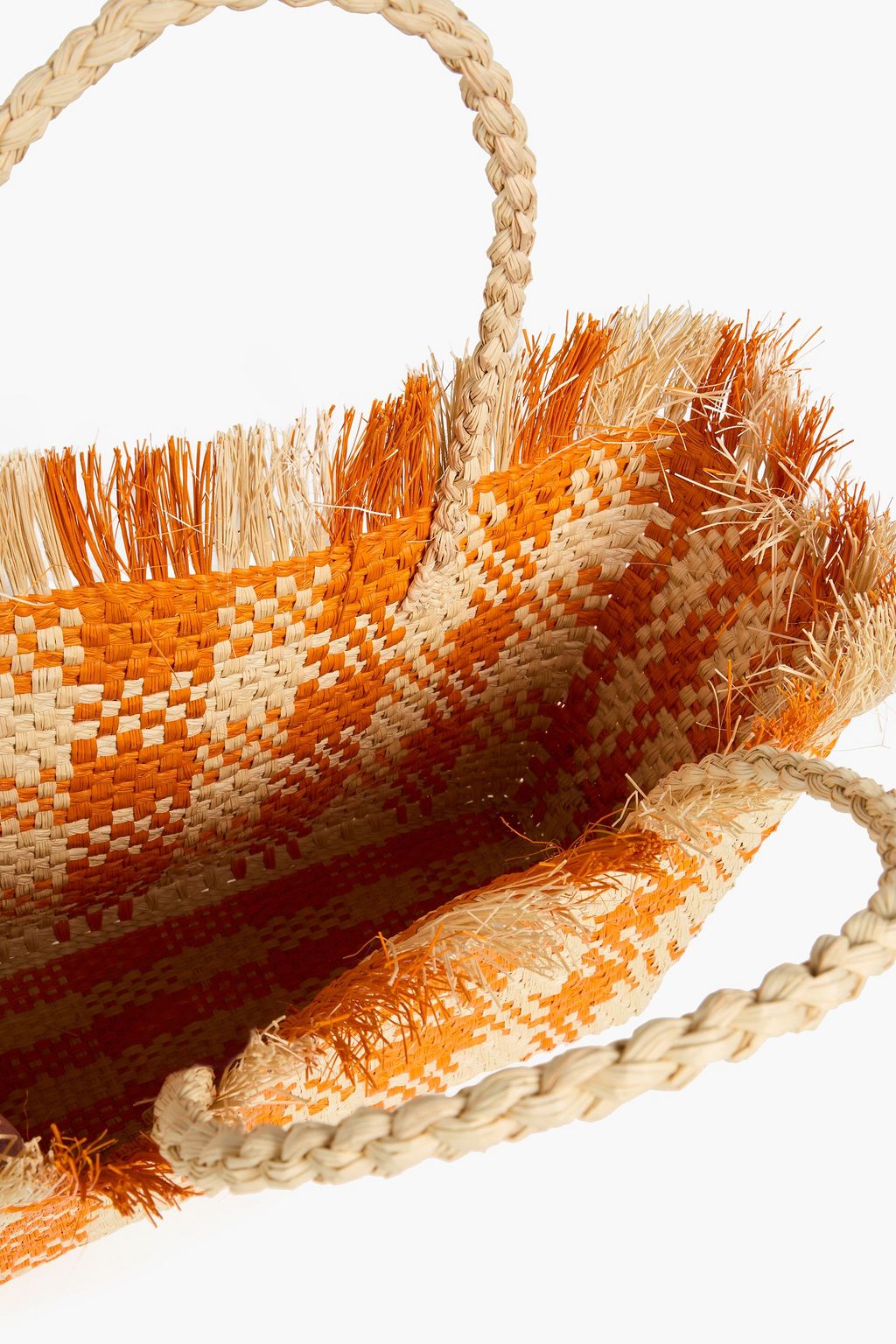 MARNI Iraca checked faux raffia tote
