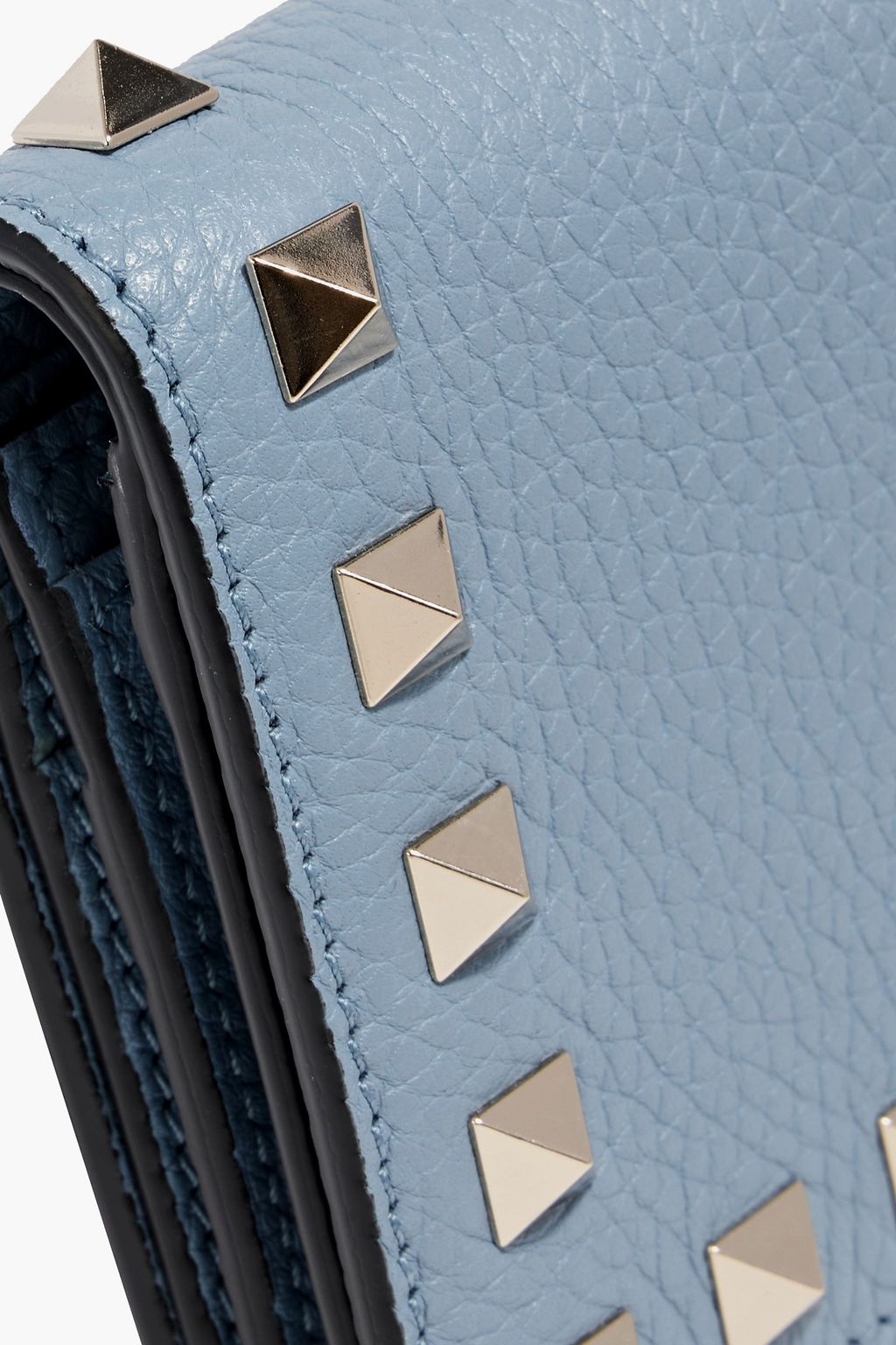 VALENTINO GARAVANI Rockstud pebbled-leather wallet